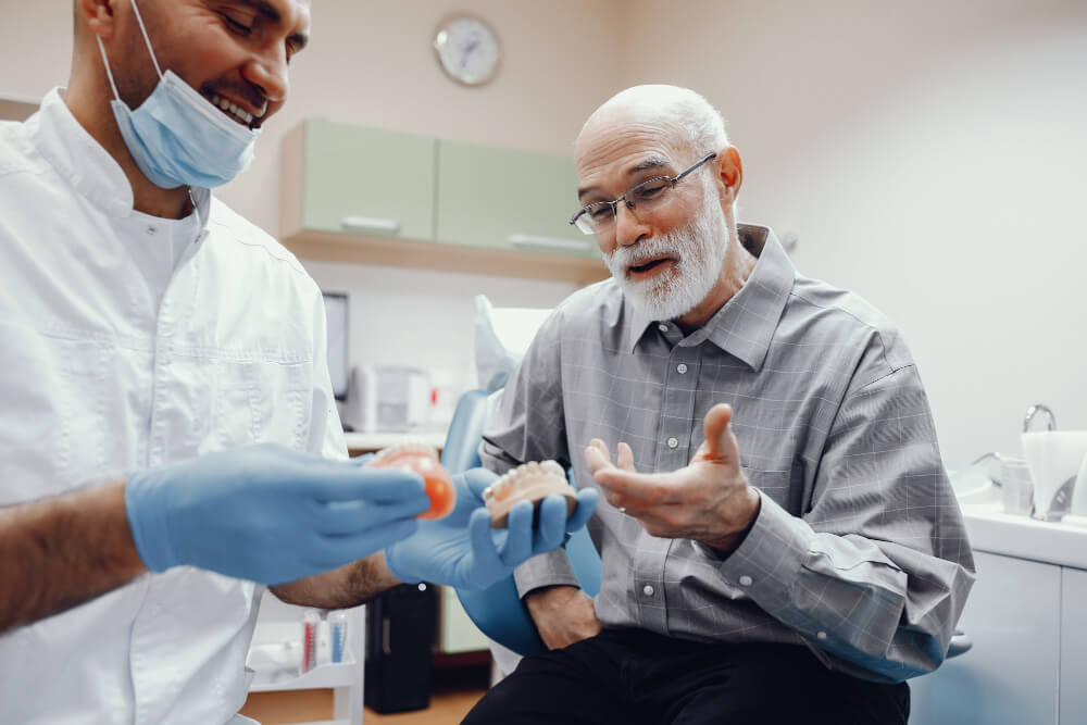 Have your dentures professionally cleaned